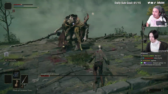 Japanese Streamer Duo Blluist Defeat Margit using Split Controls