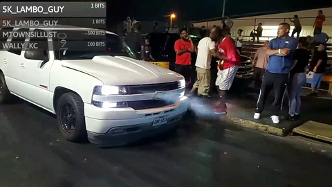 Guy pulls gun at the drag strip