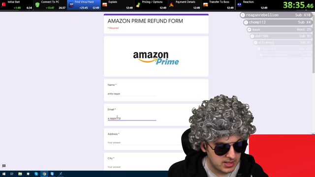 scammer is contemplating life