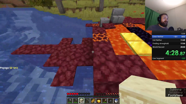 Forsen gets nether portal PB
