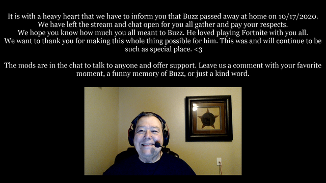 oldbuzzardt has passed away from natural causes
