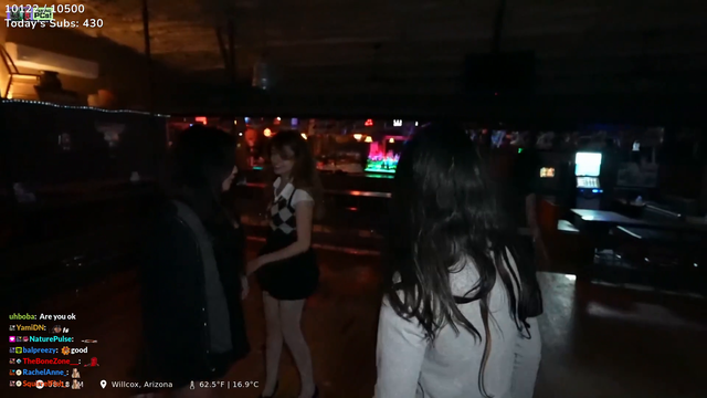 Drunk girls start Dark Souls dodge rolling in a bar