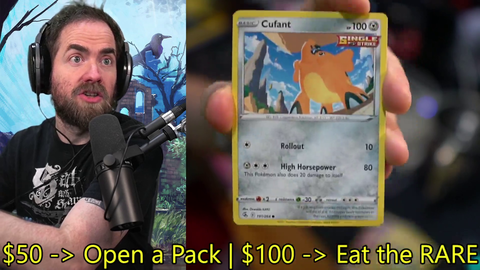 LobosJr unpacks a rare Pokemon card. Reconsiders. Eats it.
