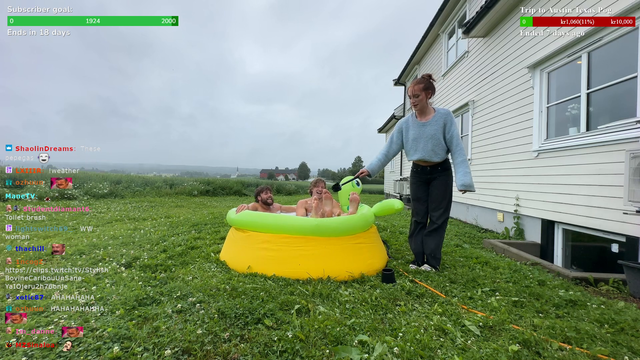 Collegeboys hot tub streamers with toilet brush
