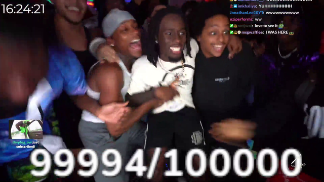 Kai Cenat hits 100k subs on Twitch