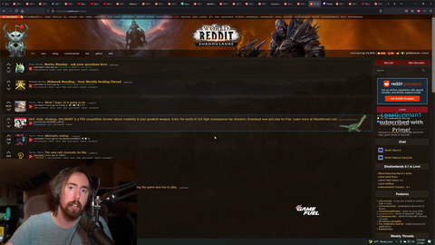 Asmongold's thoughts on the WoW Subreddit