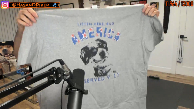 Hasan shows off his new shirt that a viewer sent to his PO box