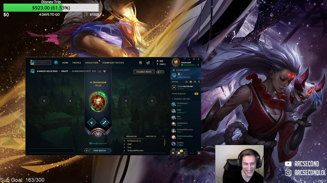 League Streamer reads his $400 Dono