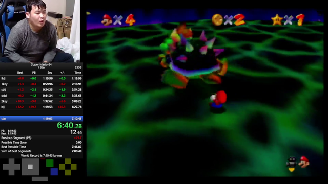Kanno gets the SM64 1 Star World Record in 7:07.32