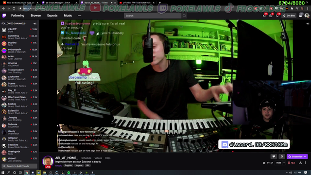 POKE WATCHES INSANE LIVE PREFORMER ARI_AT_HOME CHECK HIM OUT PogU
