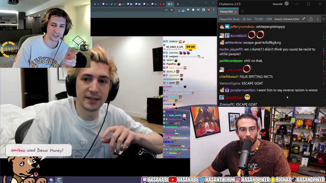 xQc and Hasan debate over slurs