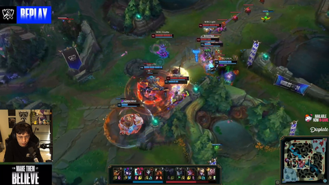 League coach celebrating before realizing the fight isn't over yet