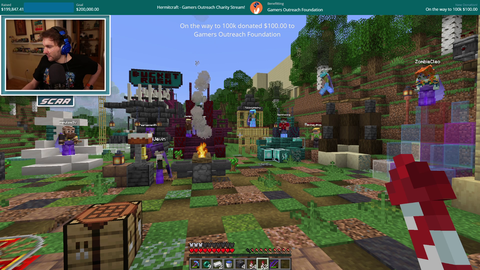 Scar wheels away when Hermitcraft community raises 200K in an hour for Gamer's Outreach