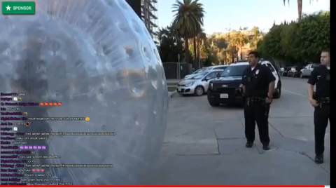 Cops show up right before Ice leaves to create some content
