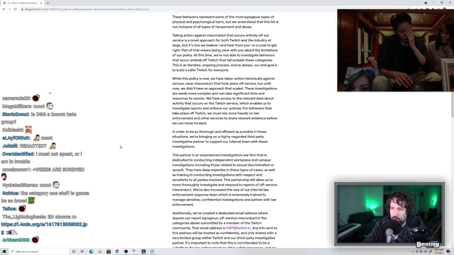 Destiny has a good point about the new TOS