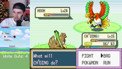 Lud tries to avoid a whiteout (gifting subs to chat if all pokemon faint)