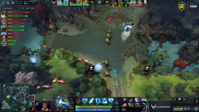 Dota pro playing a LAN tourney while fighting a fly