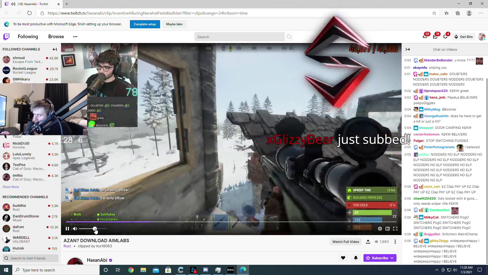 Symfuhny reacting to Hasan sniping