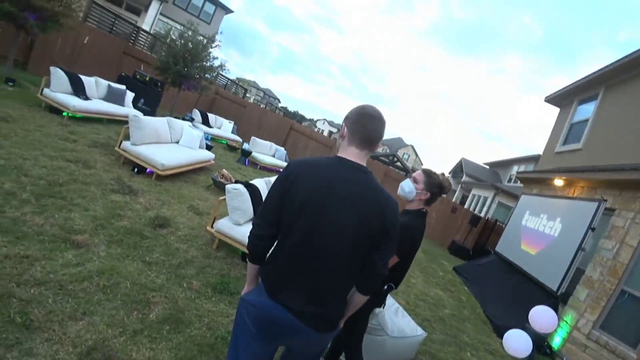 Soda's back yard turned into a movie theater.