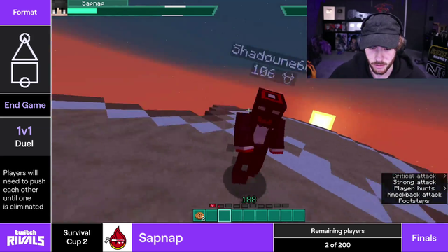 Sapnap wins the 100k in the minecraft squidgame event