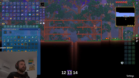 Forsen built a house with 14 rooms for the npc