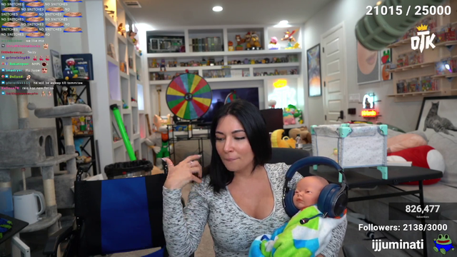 Slick is jealous of the baby