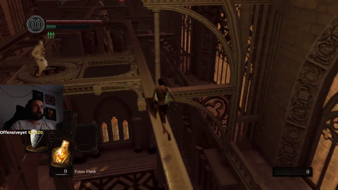 enemy saves forsen from falling to his death in dark souls