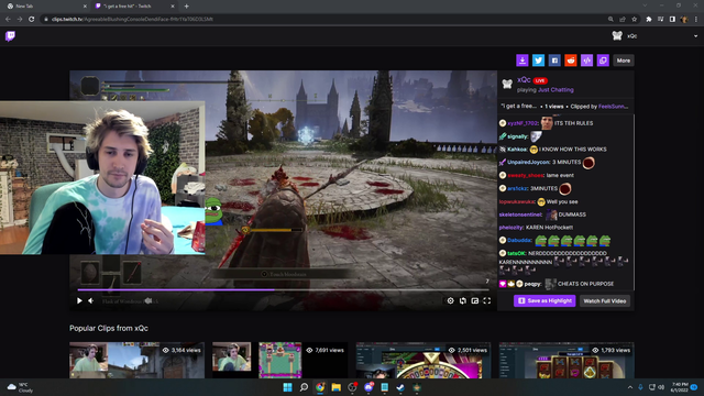 xQc quits Twitch Rivals event