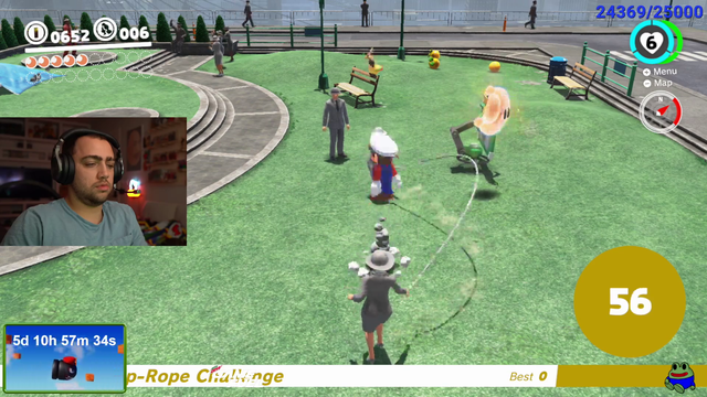 Mizkif One Shots Jump Rope Challenge In Mario Odyssey