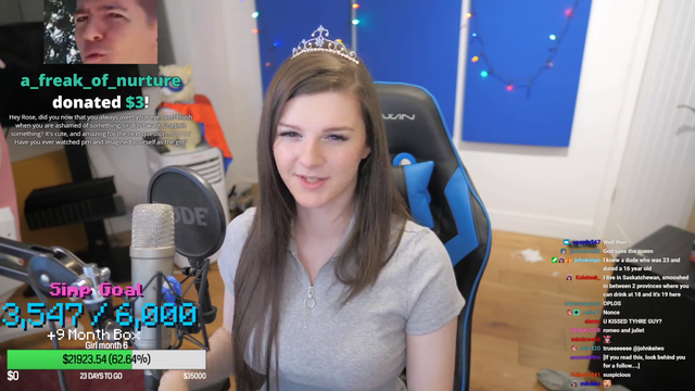 Chat asks a good question and Rose almost chokes on a drink
