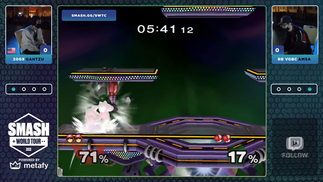 aMSa with a crazy combo on Gahtzu in the Smash World Tour