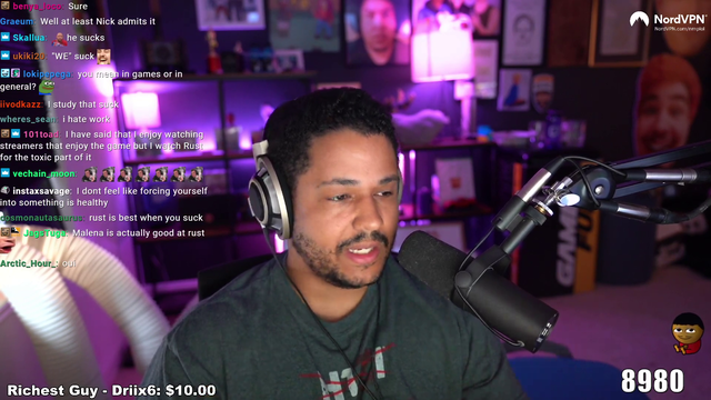 Nick's thoughts on being good at Rust vs being a generally good streamer.