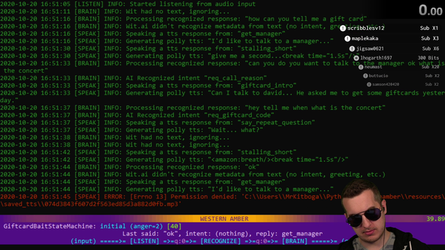 Kitboga's AI switches voices in the middle of a scambaiting call.