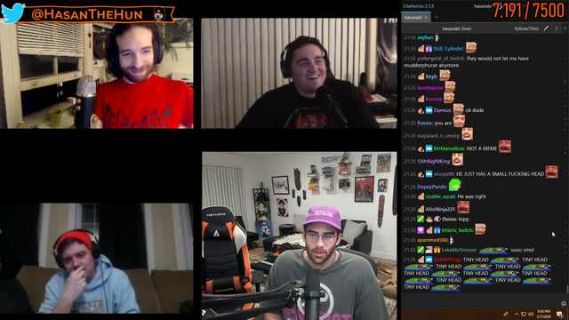 Hasan's hard life of having a small head.
