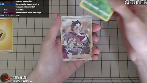 Chiblee pulls a once in a lifetime pokemon card