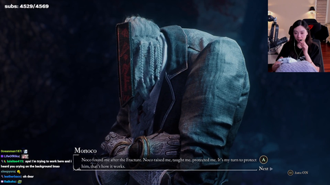 Fanfan’s mom walks in on her crying in Chinese while playing Expedition 33