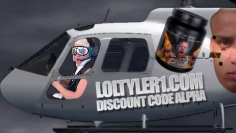 Tyler gets to the chopper and loses control