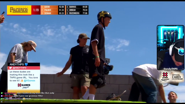 AndyTHPS's tweet on the XGames broadcast catches Tony Hawk's attention