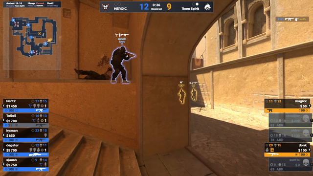 Donk 1v5 clutch vs Heroic