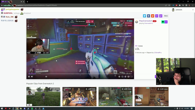 The official PlayOverwatch stream catches a candid Summit