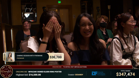 Poki's gaming session bid officially ends at $30,700