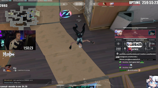 Mendo having a fantastic conversation with a fellow teammate