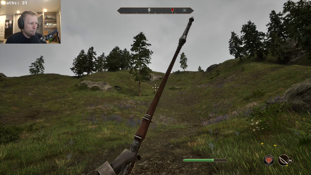 Quin hunts a deer in Oblivion