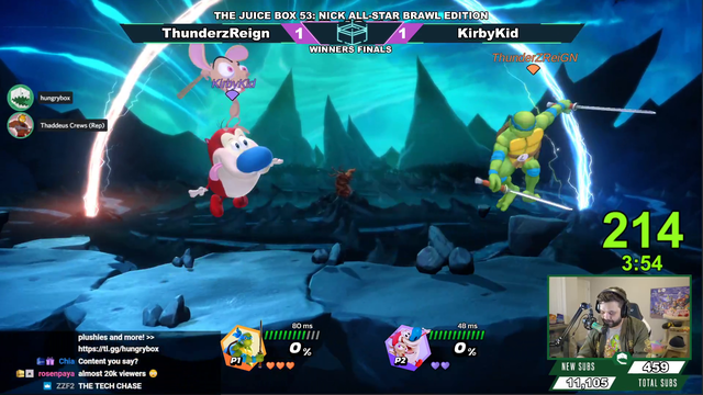 ThunderzReign 0% 3 stocks opponent in Nickolodeon AllStar Brawl