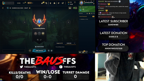 Baus ends stream after 14min cause he hit his head