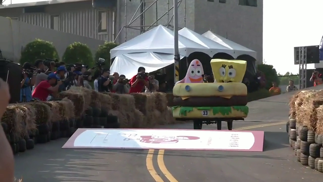 Spongebob flips Krabby Patty