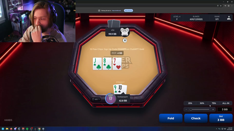 Soda vs xQc 50k$ Poker .. last 2hands