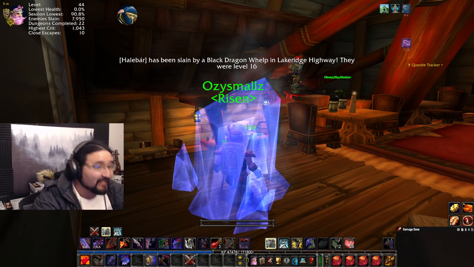 Payo kills Ozyfallz ultra hardcore lvl 44 warrior