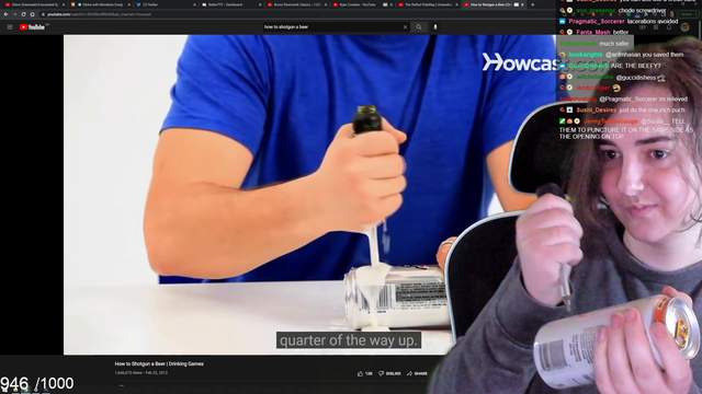 Keffals tries to shotgun a white claw