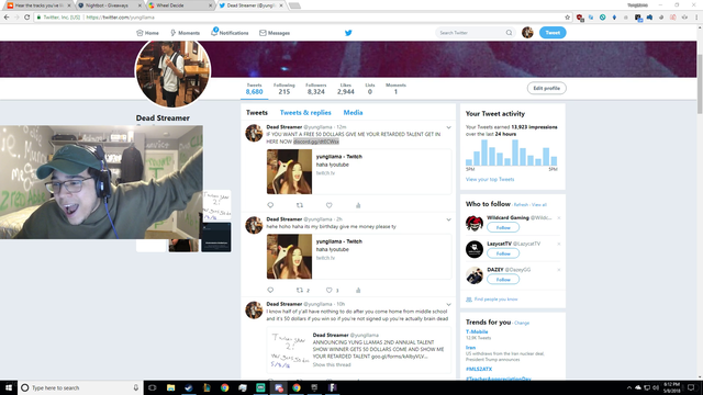Streamer's $100 Donation Alert